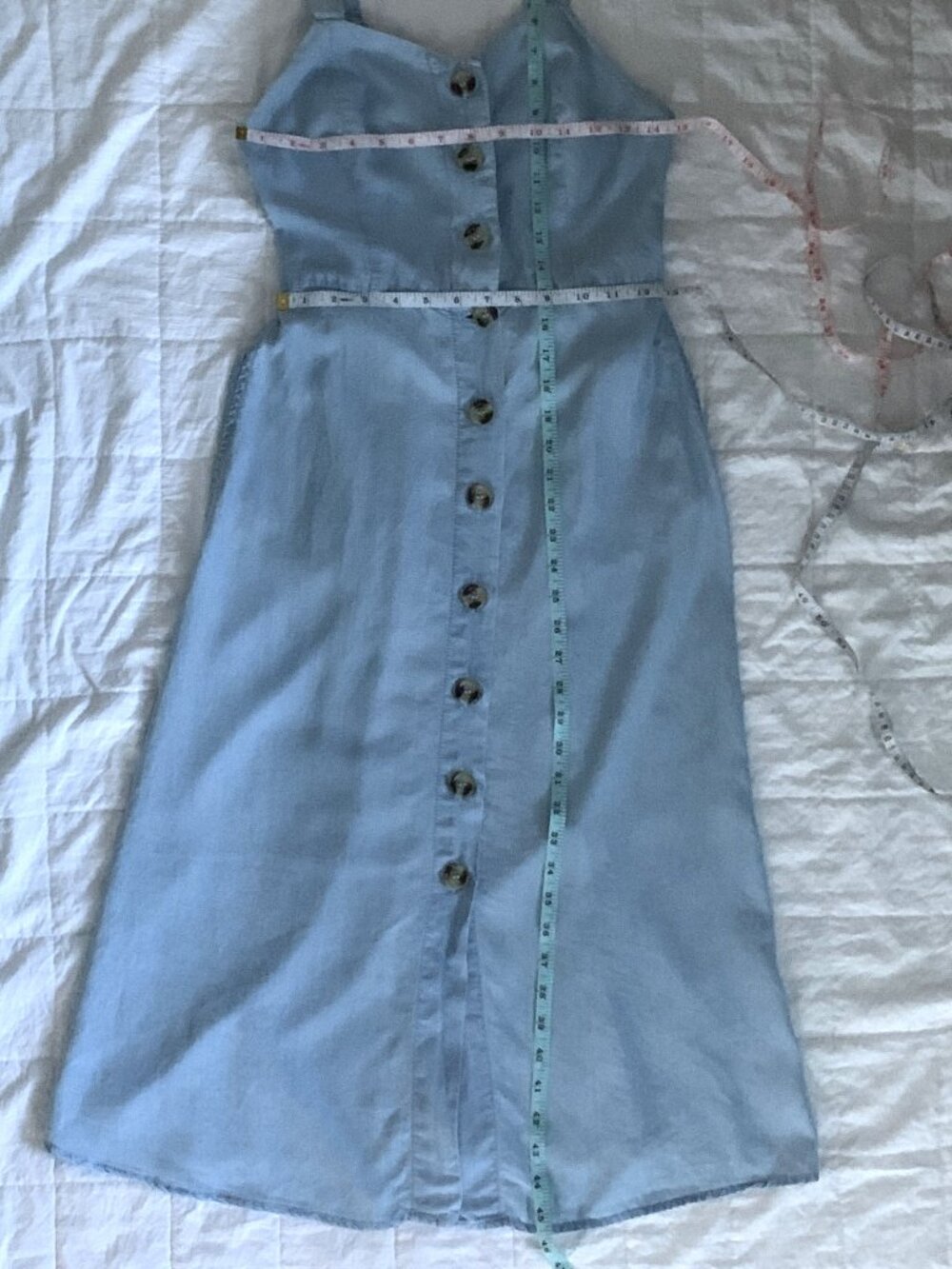 Japna Chambray Sleeveless Midi Dress – Size Small - Picture 9 of 9